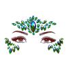 Green Face Jewels Stick On Halloween Face Gems Sticker for Makeup Face Rhinestones Self Adhesive Face Glitter Face Jewelry Festival Party DIY Eye Tattoo Stickers Halloween Makeup (Emerald Ab/SR17) view 1