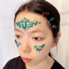 Green Face Jewels Stick On Halloween Face Gems Sticker for Makeup Face Rhinestones Self Adhesive Face Glitter Face Jewelry Festival Party DIY Eye Tattoo Stickers Halloween Makeup (Emerald Ab/SR17) view 4