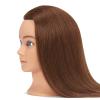 Traininghead 20-22" 100% Human hair Mannequin head Training Head Cosmetology Manikin Head Doll Head with free Clamp  view 2