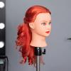 Traininghead 20-22" 100% Human hair Mannequin head Training Head Cosmetology Manikin Head Doll Head with free Clamp  view 4