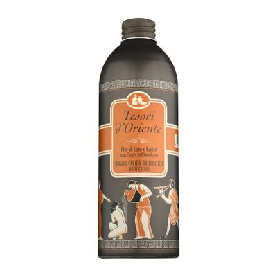 Tesori d'Oriente: "Fior Di Loto e Karit" ("Lotus Flower and Shea Butter") Bath Cream - 16.9 Fluid Ounces (500ml) Bottle [ Italian Import ]