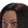 Traininghead 100% Real Hair Mannequin Head Training Head Cosmetology Doll Head Manikin Practice Head Hairdresser With Free Clamp Holder Female (Black Hair A) view 4