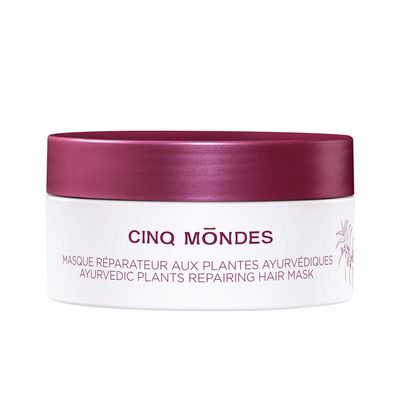 Cinq Mondes Ayurvedic Plants Repairing Hair Mask 6.8oz - Restore Dry And Damaged Hair With Amla And Amaranth Oils - Conditioning Hair Mask Treatment For Color Treated Hair