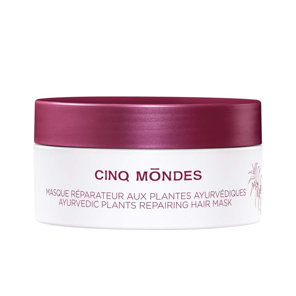 Cinq Mondes Ayurvedic Plants Repairing Hair Mask 6.8oz - Restore Dry And Damaged Hair With Amla And Amaranth Oils - Conditioning Hair Mask Treatment For Color Treated Hair