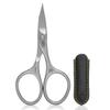 GERMANIKURE Nail and Cuticle Scissors - FINOX Stainless Steel Professional nail scissors for nail tips - nail scissors curved Manicure Tools in Leather Case - Ethically Made in Solingen Germany - 4702 view 1