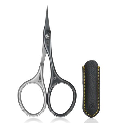 GERMANIKURE Tower Point Cuticle Scissors Grooming Scissors FINOX Stainless Steel Professional Nail Scissors in Leather Case -Ethically Made in Solingen Germany - 4705