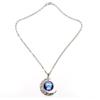 #11 Galaxy Moon Universe Glass Cabochon Crescent Pendant Chain Necklace by 24/7 store view 1