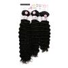 Ali Buldles Unprocessed Brazilian Virgin Human Hair Weave Pineapple Wave ([18"+20"+22"], NATURAL BLACK) view 1