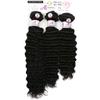 Ali Buldles Unprocessed Brazilian Virgin Human Hair Weave Pineapple Wave ([18"+20"+22"], NATURAL BLACK) view 4