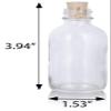 2 oz Clear Glass Boston Round Bottle with Cork Stopper Closure (6 Pack) + Funnel view 2