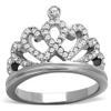 Nationalonlinediscounts Stainless Steel Crystal Tiara Royal Crown Band Ring Sizes 5,6,7,8,9 & 10 (9) view 1