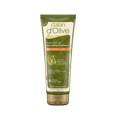 Dalan 100% Pure Olive Oil Hair Conditioner Repair Care for Dry and Damaged Hair Preventing it from Forming Split Ends Paraben-Silicon-PEG Free 6.8 fl.oz.