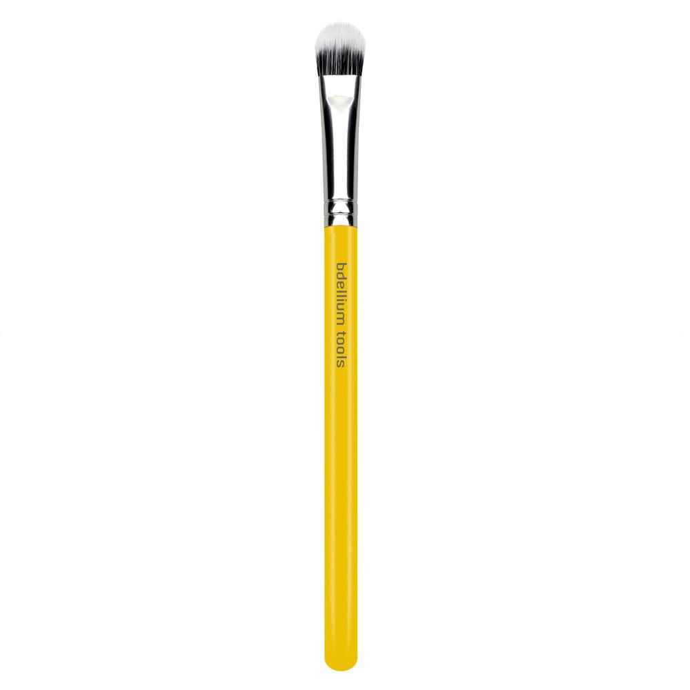 Bdellium Tools Professional Makeup Brush - Studio Series 775 Duo Fiber Shader - With Soft Synthetic Fibers, For Shading (Yellow, 1pc)