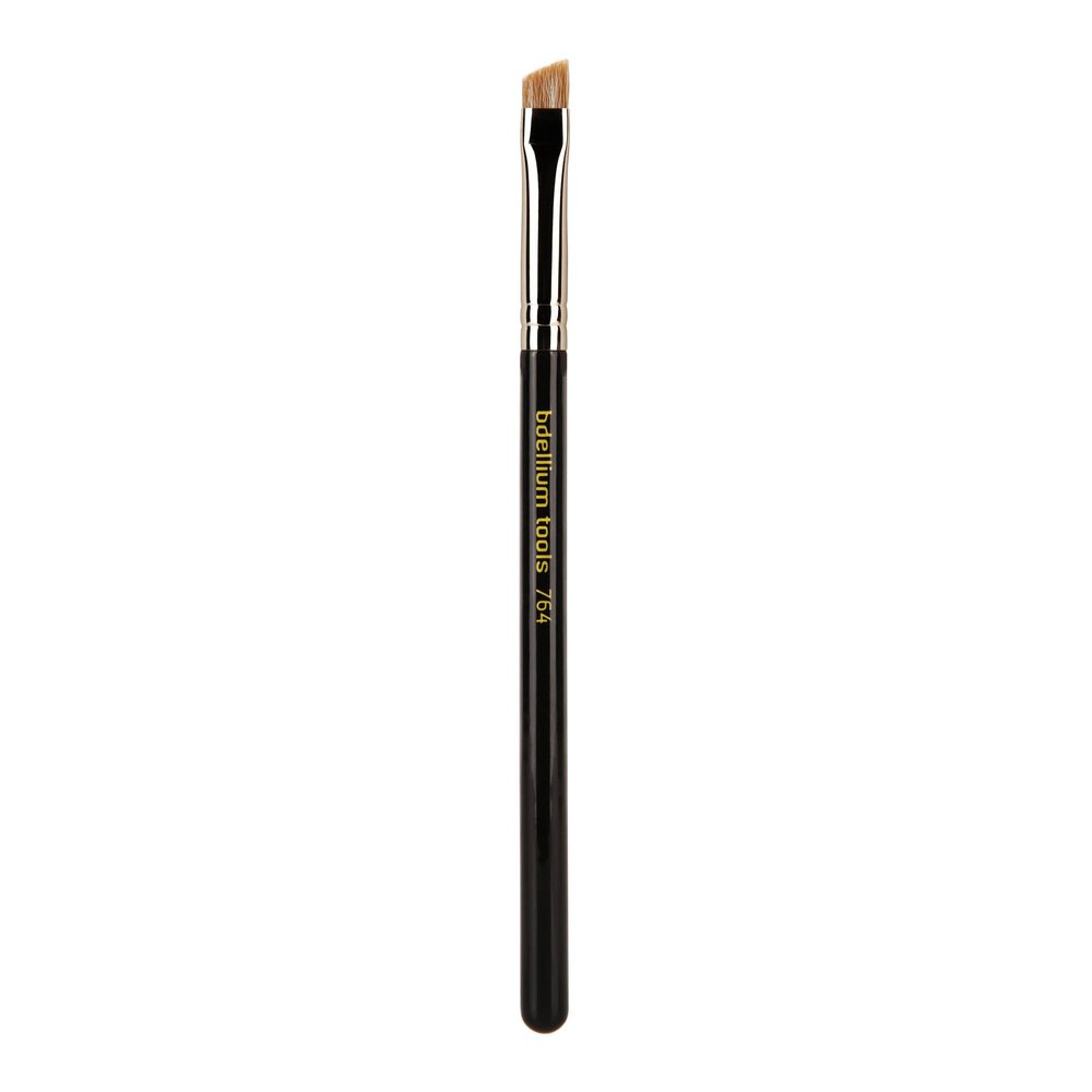 Bdellium Tools Professional Makeup Brush - Maestro Series 764 Bold Angled Brow - With Mix of Soft Synthetic & Natural Fibers, For Shaping Eyebrows (Black, 1pc)