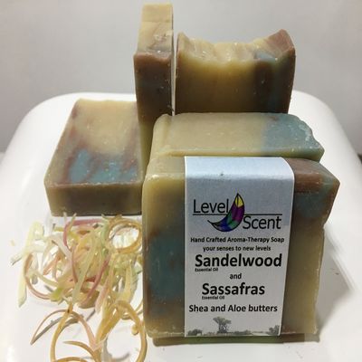 levelscent Sandelwood and sassafras luxurious bath soap