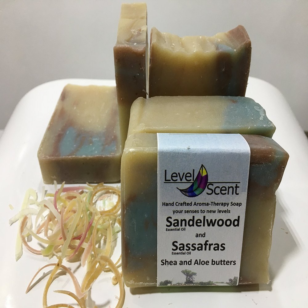 levelscent Sandelwood and sassafras luxurious bath soap