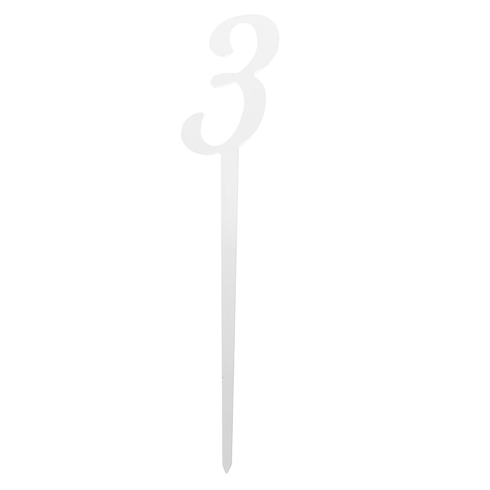 Victoria Lynn VL47253 Number On Stick 3 Silver Mirror