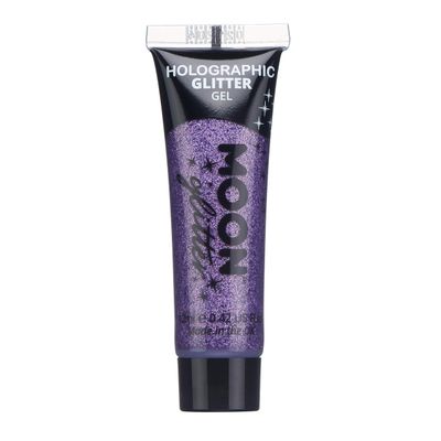 Holographic Face & Body Glitter Gel by Moon Glitter - 12ml - Purple - Glitter Face Paint
