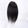 10"14cm hair topper hair piece clip in hair toppers Real human hair hairpiece Mono and PU for white and thin hair for Women Dark brown(Free Part 10 inch) view 2