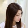 10"14cm hair topper hair piece clip in hair toppers Real human hair hairpiece Mono and PU for white and thin hair for Women Light brown(Free Part 10 inch) view 1