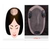 10"14cm hair topper hair piece clip in hair toppers Real human hair hairpiece Mono and PU for white and thin hair for Women Light brown(Free Part 10 inch) view 3