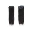 2 Pieces Black Clip in Hair Extensions Human Hair 14inch,Straight hair Hairpiece About 25g/pc,Cand Be Dyed view 2