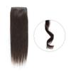 2 Pieces Black Clip in Hair Extensions Human Hair 14inch,Straight hair Hairpiece About 25g/pc,Cand Be Dyed view 3