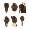 55cm Braided Ponytail Hair Extensions Claw Clip in Fishtail Pony Tails Extension for Women (Light Brown) view 3