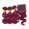Cloud hair brazilian body wave hair bundles with lace closure free middle part top lace closure with unprocessed hair extension 4pcs/lot (12 12 12+10 inch closure) view 3