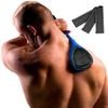 BAKblade 2.0/ELITE PLUS - Back Hair Removal and Body Shaver (DIY), Easy to Use Ergonomic Handle for a Close, Pain-Free Shave, 3 of the Wet or Dry Disposable Razor Blades, Scrubbing Sleeve Included view 1