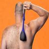 BAKblade 2.0/ELITE PLUS - Back Hair Removal and Body Shaver (DIY), Easy to Use Ergonomic Handle for a Close, Pain-Free Shave, 3 of the Wet or Dry Disposable Razor Blades, Scrubbing Sleeve Included view 3