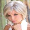 Reese Large Cap Color Coffee Latte Rooted - Women's Tousled Bob Synthetic Short Choppy Layers Side Fringe Open Weft Bundle with Wig Comb, MaxWigs Hairloss Booklet view 4