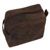 KomalC Genuine Buffalo Leather Unisex Toiletry Bag Travel Dopp Kit Vanity Bag Grooming Bag view 1