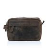 KomalC Genuine Buffalo Leather Unisex Toiletry Bag Travel Dopp Kit Vanity Bag Grooming Bag view 3
