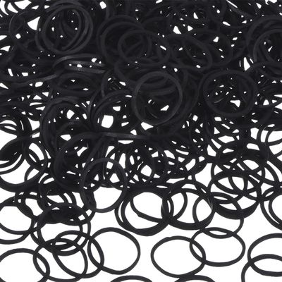 Hicarer Pack of 2000 Mini Rubber Bands Black Soft Hair Elastics Braiding Bands for Small Dreadlocks, Wedding Hairstyle and More