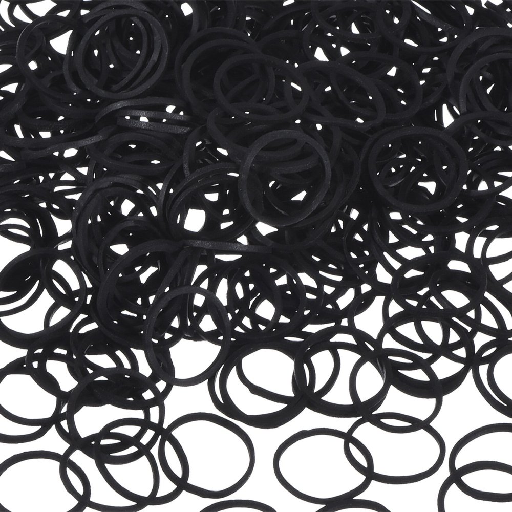 Hicarer Pack of 2000 Mini Rubber Bands Black Soft Hair Elastics Braiding Bands for Small Dreadlocks, Wedding Hairstyle and More