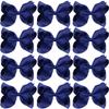 Large Boutique Hair Bows 6 Inch Cheerleading Cheerleader Cheer Bow Alligator Clips(Navy Blue) view 1