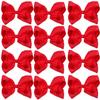 Large Boutique Hair Bows 6 Inch Cheerleading Cheerleader Cheer Bow Alligator Clips(Red) view 1