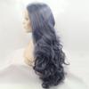 Wave Wig Light Wavy Curly Wig Navy Blue Synthetic Lace Front Wig view 2