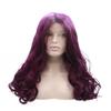 Wig Wavy Wig Curly Purple Synthetic Lace Front Wig view 1