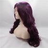 Wig Wavy Wig Curly Purple Synthetic Lace Front Wig view 2