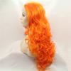 Wig Loose Wavy Curl Wig Orange Synthetic Lace Front Wig view 2
