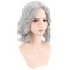 BERON Womens Silver White Short Wig Girls Curly Wavy Bob Hair Wig Shoulder Length Heat Resistant Synthetic Wigs for Daily or Cosplay Use view 3