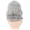 BERON Womens Silver White Short Wig Girls Curly Wavy Bob Hair Wig Shoulder Length Heat Resistant Synthetic Wigs for Daily or Cosplay Use view 4