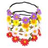 Honbay 5PCS Daisy Flower Headband Bohemian Flower Crown Floral Headband with Elastic Ribbon view 1