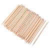 100 Pieces Orange Wood Sticks Nail Cuticle Stick for Pusher Remover Manicure Art Pedicure, 4.3 Inches view 1