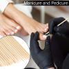 100 Pieces Orange Wood Sticks Nail Cuticle Stick for Pusher Remover Manicure Art Pedicure, 4.3 Inches view 3