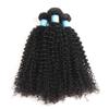 BLY 7A Mongolian Kinky Curly Human Hair Bundles 16/18/20 Inch Unprocessed Hair Weave Weft for Black Women Natural Color view 2