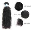 BLY 7A Mongolian Kinky Curly Human Hair Bundles 16/18/20 Inch Unprocessed Hair Weave Weft for Black Women Natural Color view 3