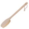 REDECKER Beechwood Bath and Shower Brush - Boar Bristle Back Brush Shower - 17-3/4 inch Handle for Hard-to-Reach Areas - Natural Pig Bristle Fibers Remove Dead Skin - Long Handled Bristle Shower Brush view 1